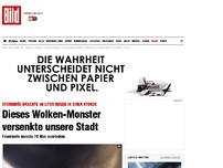 Bild zum Artikel: 40 Liter Regen/Stunde - Dieses Wolken-Monster versenkte unsere Stadt