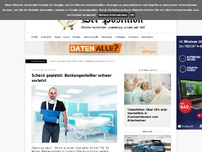 Bild zum Artikel: Scheck geplatzt: Bankangestellter schwer verletzt