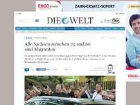 Bild zum Artikel: Flüchtlinge: Alle Sachsen zwischen 25 und 66 sind Migranten