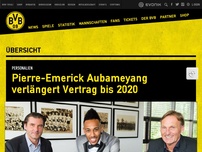 Bild zum Artikel: Pierre-Emerick Aubameyang verlängert Vertrag bis 2020
