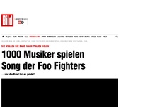 Bild zum Artikel: Sie bitten um Konzert - 1000 Musiker spielen Song der Foo Fighters