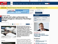 Bild zum Artikel: 100 Flüchtlinge beteiligt - Sie gingen mit Latten aufeinander los - Massenschlägerei in Dresdner Flüchtlings-Zeltlager