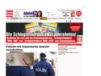 Bild zum Artikel: Polizist mit Glasscherbe Gesicht zerschnitten