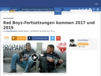 Bild zum Artikel: Sony bestätigt: 2017 kommt Bad Boys 3 - 2019 dann Teil 4!