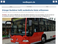 Bild zum Artikel: Erlanger Busfahrer heißt ausländische Gäste 'willkommen'