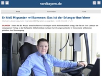 Bild zum Artikel: Er hieß Migranten willkommen: Das ist der Erlanger Busfahrer