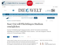 Bild zum Artikel: Fachkräftemangel: Saar-Uni will Flüchtlingen Studium ermöglichen