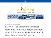 Bild zum Artikel: BIG WIN – El Salvador schmeisst Monsanto mitsamt Saatgut aus dem Land – El Salvador Kicks Monsanto & Their Seeds Out Of Country