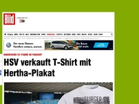 Bild zum Artikel: Panne im Fanshop - HSV verkauft T-Shirt mit Hertha-Plakat
