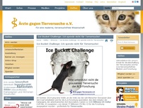 Bild zum Artikel: Ice Bucket Challenge: Ich spende nicht für Tierversuche!