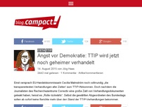 Bild zum Artikel: Angst vor Demokratie: TTIP wird jetzt noch geheimer verhandelt
