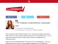 Bild zum Artikel: TTIP-kritische Unternehmen verbünden sich