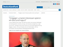 Bild zum Artikel: Deutschlandfunk | Interview der Woche | 'Entgegen unseren Interessen spielen wir das Land kaputt'