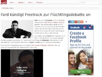 Bild zum Artikel: Fard kündigt Freetrack zur Flüchtlingsdebatte an