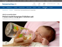 Bild zum Artikel: Polizei macht hungriges Frühchen satt
