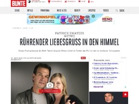 Bild zum Artikel: Rührender Liebesgruß in den Himmel