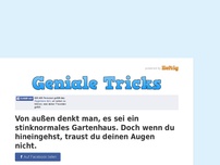 Bild zum Artikel: Von außen denkt man, es sei ein stinknormales Gartenhaus. Doch wenn du hineingehst, traust du...