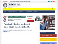 Bild zum Artikel: Facebook: Konten werden mit einer neuen Masche gehackt.