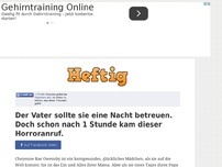 Bild zum Artikel: Der Vater sollte sie eine Nacht betreuen. Doch schon nach 1 Stunde kam dieser Horroranruf.