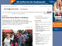 Bild zum Artikel: Willkommensfest: 
  Das erste kleine Glück in Heidenau