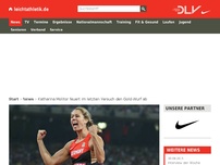 Bild zum Artikel: [30.08.2015] WM Peking 2015 - Katharina Molitor feuert im letzten Versuch den Gold-Wurf ab