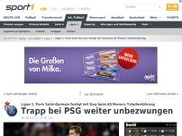 Bild zum Artikel: Trapp bei PSG weiter unbezwungen