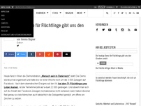 Bild zum Artikel: Die heutige Demo für Flüchtlinge gibt uns den Glauben zurück