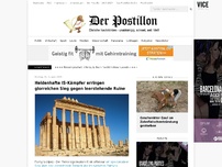 Bild zum Artikel: Heldenhafte IS-Kämpfer erringen glorreichen Sieg gegen leerstehende Ruine