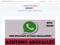 Bild zum Artikel: ++Bitte Teilen++ Vorsicht! Abofalle auf Whatsapp!