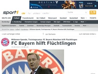 Bild zum Artikel: Bayern München hilft Flüchtlingen