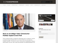 Bild zum Artikel: Noch so ein billiger Fake! Chinesischer Politiker kopiert Erwin Pröll