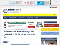 Bild zum Artikel: Facebook-Hacker unterwegs. Sie geben sich als Facebook-Security aus.