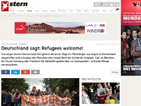 Bild zum Artikel: Flüchtlingskrise in Europa: Strahlendes Deutschland: So heißen wir die Flüchtlinge willkommen!