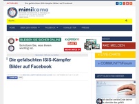 Bild zum Artikel: Die gefälschten ISIS-Kämpfer Bilder auf Facebook