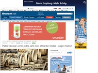 Bild zum Artikel: Zu seinen besten Zeiten verlor Pablo Escobar jedes Jahr zwei Milliarden Dollar