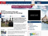 Bild zum Artikel: Fehlende Unterkünfte - Bund und Länder prüfen jetzt Zwangsvermietungen für Flüchtlinge