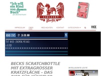Bild zum Artikel: Becks Scratchbottle mit extragroßer Kratzfläche – Das Bier für Künstler