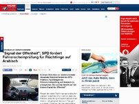 Bild zum Artikel: Schreiben an Verkehrsminister - 'Signal der Offenheit': SPD fordert Führerscheinprüfung für Flüchtlinge auf Arabisch