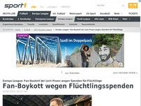 Bild zum Artikel: Fan-Boykott wegen Spenden für Flüchtlinge