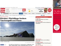 Bild zum Artikel: Kärnten: Flüchtlinge fordern Taschengeld und Pässe