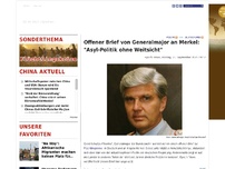 Bild zum Artikel: Offener Brief von Generalmajor an Merkel: 'Asyl-Politik ohne Weitsicht'