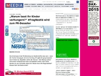 Bild zum Artikel: „Warum lasst Ihr Kinder verhungern?“ #FragNestlé wird zum PR-Desaster