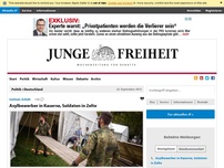 Bild zum Artikel: Asylbewerber in Kaserne, Soldaten in Zelte