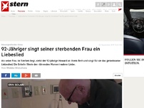 Bild zum Artikel: Herzergreifendes Video: 93-Jähriger singt für seine sterbende Frau das Liebeslied ihres Lebens