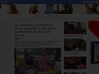 Bild zum Artikel: Sie verlor Mann und Kind bei einem Autounfall. 1 Jahr später veröffentlicht sie diesen FB-Beitrag.