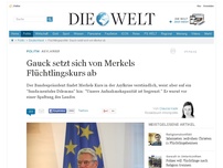 Bild zum Artikel: Gauck über Asylkrise: 'Unser Herz ist weit. Unsere Möglichkeiten endlich'