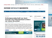 Bild zum Artikel: Polizeigewerkschaft zur Asyl-Gewalt: Die Öffentlichkeit erfährt nur einen Bruchteil