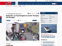Bild zum Artikel: +++ Flüchtlingskrise im News-Ticker +++ - Seehofer: In Flüchtlingskrise droht 'Kollaps mit Ansage'  
