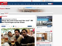 Bild zum Artikel: Trachten-Optik bringt sie zum Staunen - 'Wenn die Leute schon mal hier sind': Mit den Flüchtlingen auf der Wiesn