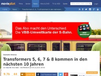 Bild zum Artikel: Transformers 5, 6, 7 & 8 kommen in den nächsten 10 Jahren!